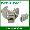 white 90 degree dual type cat 6 stp rj45 keystone jack